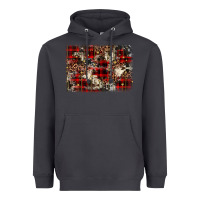 Smoke christmas leopard cowhide background Heavyweight Hoodie - BarkalooDesign
