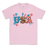 Bubblegum Pink USA 4th of july Classic Tee - HowdyJamesFarm