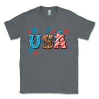 Charcoal Heather USA 4th of july Classic Tee - HowdyJamesFarm