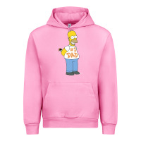 Fuchsia Pink The Simpsons Homer Number 1 Dad Father's Day V2 Urban Hoodie - longCreatives