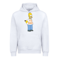White The Simpsons Homer Number 1 Dad Father's Day V2 Urban Hoodie - longCreatives