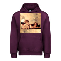 Mauve Wine angels gift raphael cupid cherubs art valentine angel Urban Hoodie - longCreatives