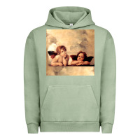 Pigment Oil Green angels gift raphael cupid cherubs art valentine angel Urban Hoodie - longCreatives