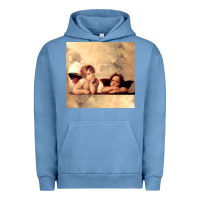 Pigment Pebble Blue angels gift raphael cupid cherubs art valentine angel Urban Hoodie - longCreatives