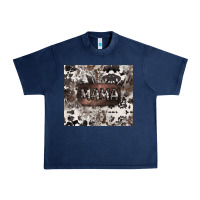Navy mama cowhide cowgirl Urban Heavy Tee - CowGirlArtShop