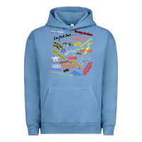 Pigment Pebble Blue Just A Little Funk Urban Hoodie - longCreatives