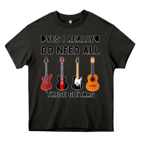 Asphalt Yes I Really Do Need All These Guitars Heavy Core Tee - Bettercallsaul