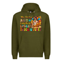 Army Green thanksgiving turkey humor Premium Hoodie - CowhideDigitalArt
