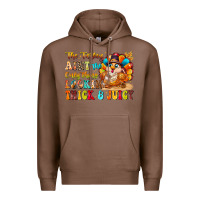 Chestnut thanksgiving turkey humor Premium Hoodie - CowhideDigitalArt
