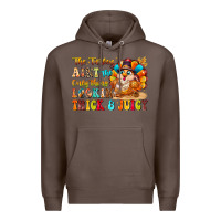 Coffee thanksgiving turkey humor Premium Hoodie - CowhideDigitalArt