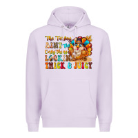 Lilac thanksgiving turkey humor Premium Hoodie - CowhideDigitalArt