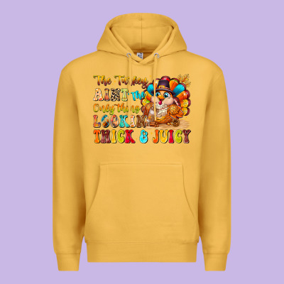 Thanksgiving Turkey Humor Premium Hoodie Designed By Cowhidedigitalart