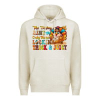 Oatmeal Heather thanksgiving turkey humor Premium Hoodie - CowhideDigitalArt