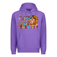 Purple thanksgiving turkey humor Premium Hoodie - CowhideDigitalArt