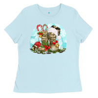 Baby Blue army boots christmas Ladies Tee - texasbilliewilder