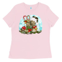 Bubblegum Pink army boots christmas Ladies Tee - texasbilliewilder