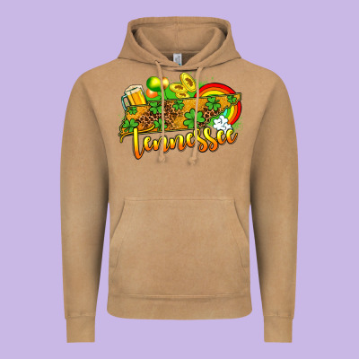 St. Patrick's Tennessee Map Vintage Hoodie Designed By Oliviacreatesart