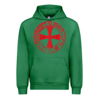 Emerald Mens Crusader Knight  Knights Templar Cross T  Badge Urban Hoodie - longCreatives