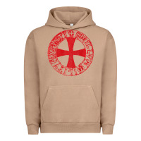 Pigment Burro Mens Crusader Knight  Knights Templar Cross T  Badge Urban Hoodie - longCreatives