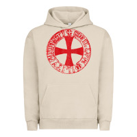 Pigment French Oak Mens Crusader Knight  Knights Templar Cross T  Badge Urban Hoodie - longCreatives