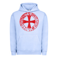 Pigment Grape Ice Mens Crusader Knight  Knights Templar Cross T  Badge Urban Hoodie - longCreatives