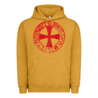 Pigment Peanut Butter Mens Crusader Knight  Knights Templar Cross T  Badge Urban Hoodie - longCreatives