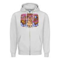Dove Grey easter bunny egg leopard background Zipper Hoodie - Artiststas