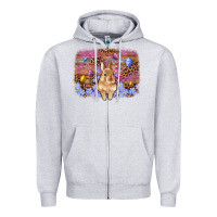 Heather Grey easter bunny egg leopard background Zipper Hoodie - Artiststas