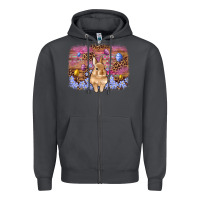 Smoke easter bunny egg leopard background Zipper Hoodie - Artiststas