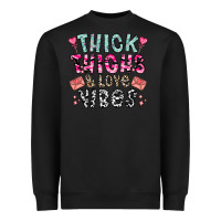 Black Thick Thighs And Love Vibes Heavyweight Sweatshirt - CowhideDigitalArt