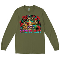 Army Green Cinco de mayo rainbow Long Sleeve Tee - FaDigitalArtStudio