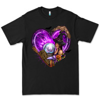 Black Halloween Heart with Witch Premium Tee - texasbilliewilder