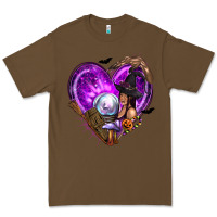 Cacao Halloween Heart with Witch Premium Tee - texasbilliewilder