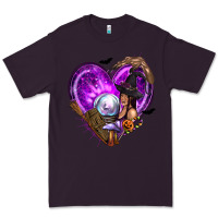 Plum Halloween Heart with Witch Premium Tee - texasbilliewilder