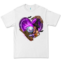 White Halloween Heart with Witch Premium Tee - texasbilliewilder