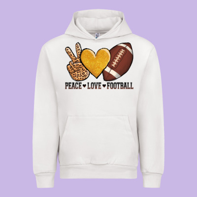 Peace Love Football Revize Urban Hoodie Designed By Adodesignshop