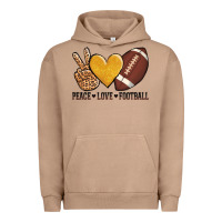 Pigment Burro peace love football revize Urban Hoodie - AdoDesignShop