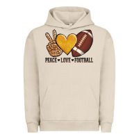 Pigment French Oak peace love football revize Urban Hoodie - AdoDesignShop