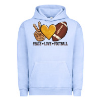 Pigment Grape Ice peace love football revize Urban Hoodie - AdoDesignShop