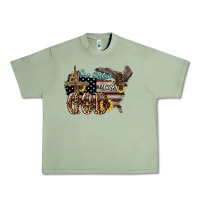 Oil Green One nation under god 4th of july Urban Heavy Tee - HowdyJamesFarm