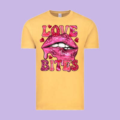 Love Bites Valentine's Day Vintage Tee Designed By Howdyjamesfarm