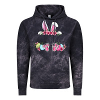 Cloud Black Easter bunny name frame Vintage Hoodie - OliviaCreatesArt