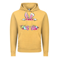 Vintage Mustard Easter bunny name frame Vintage Hoodie - OliviaCreatesArt