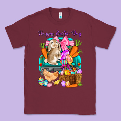 Happy Easter Day Truck Classic Tee Designed By Howdyjamesfarm