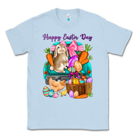 Dusty Blue Happy Easter Day truck Classic Tee - HowdyJamesFarm