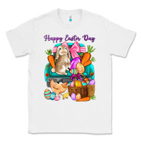 White Happy Easter Day truck Classic Tee - HowdyJamesFarm