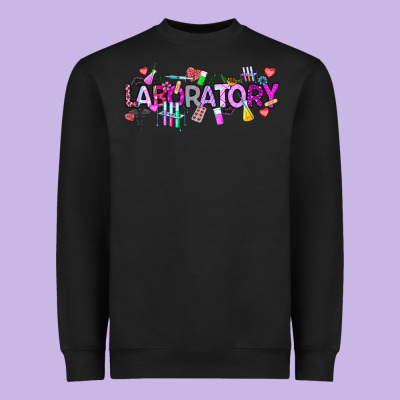 Valentine Laboratory Heavyweight Sweatshirt Designed By Cowhidedigitalart