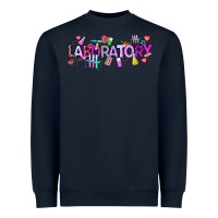 Navy Valentine Laboratory Heavyweight Sweatshirt - CowhideDigitalArt