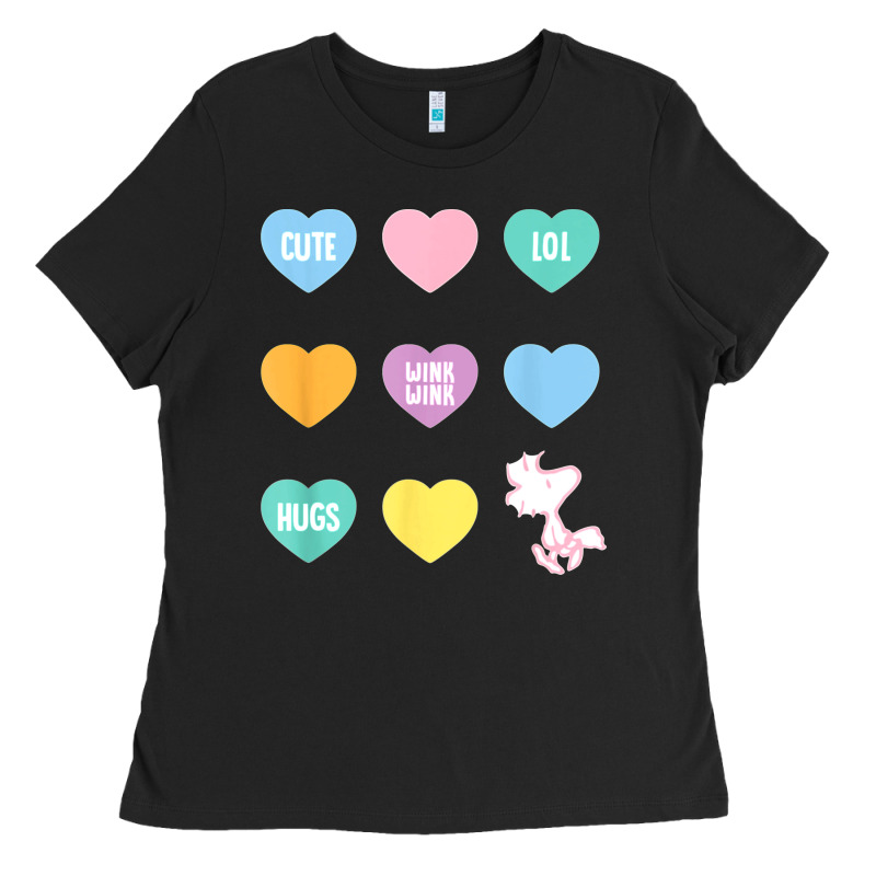Peanuts Valentine Candy Heart Ladies Tee by longCreatives | Teevron