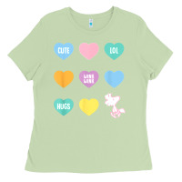 Matcha peanuts valentine candy heart Ladies Tee - longCreatives
